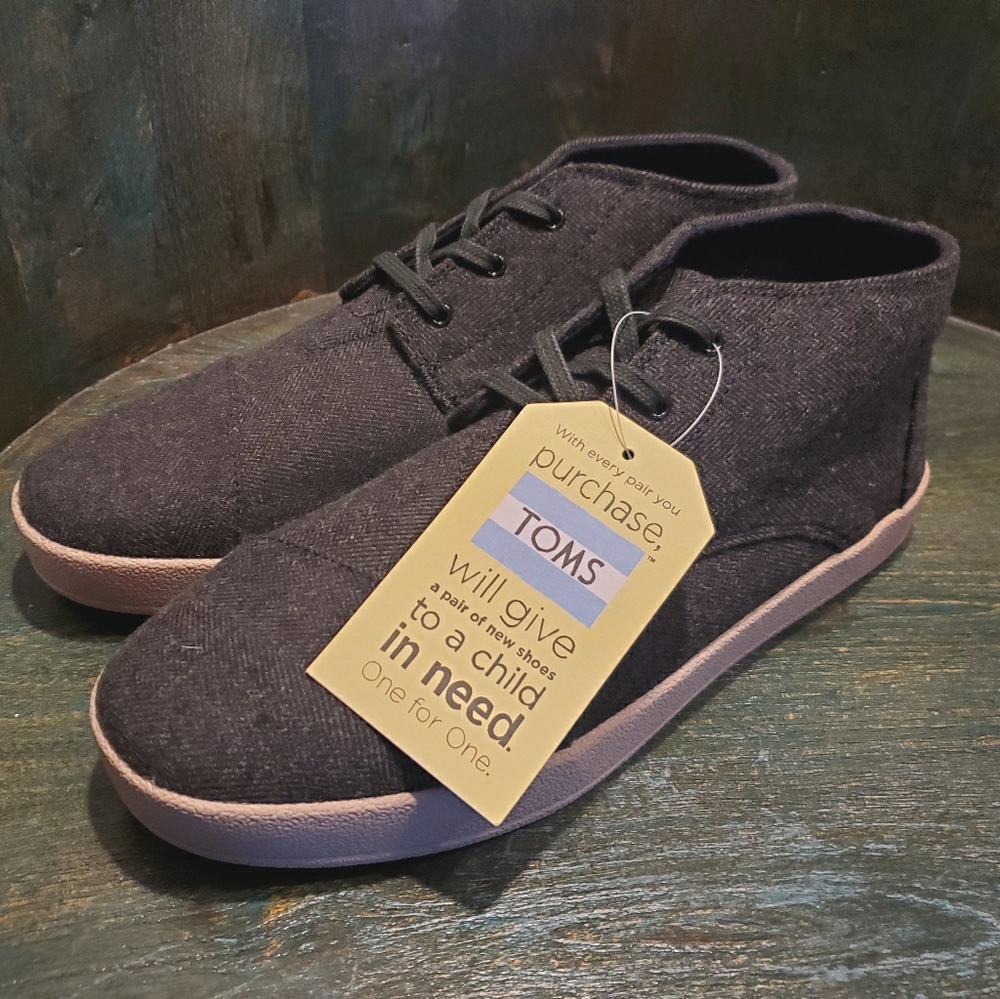 Toms Paseo Mid Herringbone Mens Shoes 9.5M